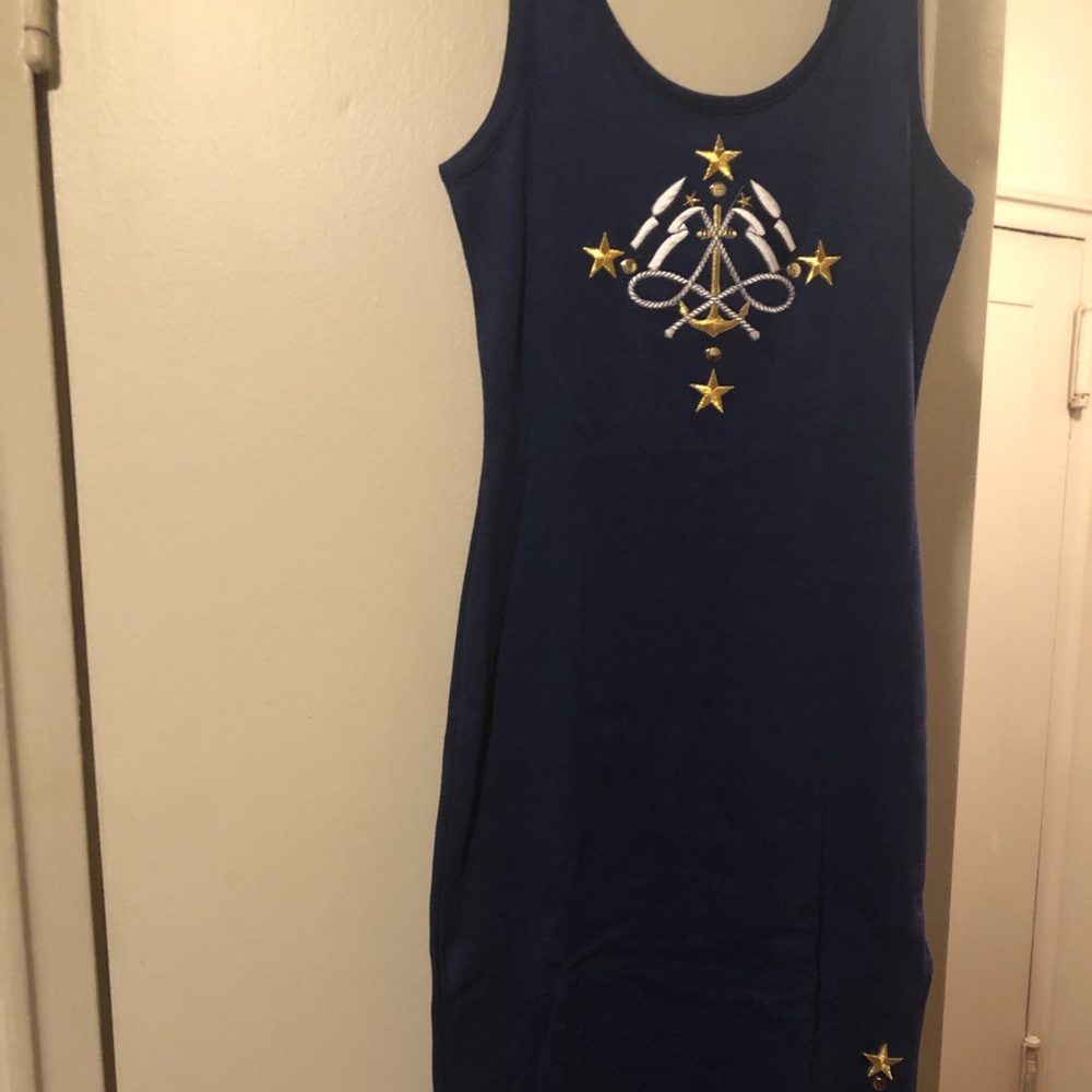 NWOT Grand Wailea Resort and Spa, Maui , navy nautical inspired scoop neck dress